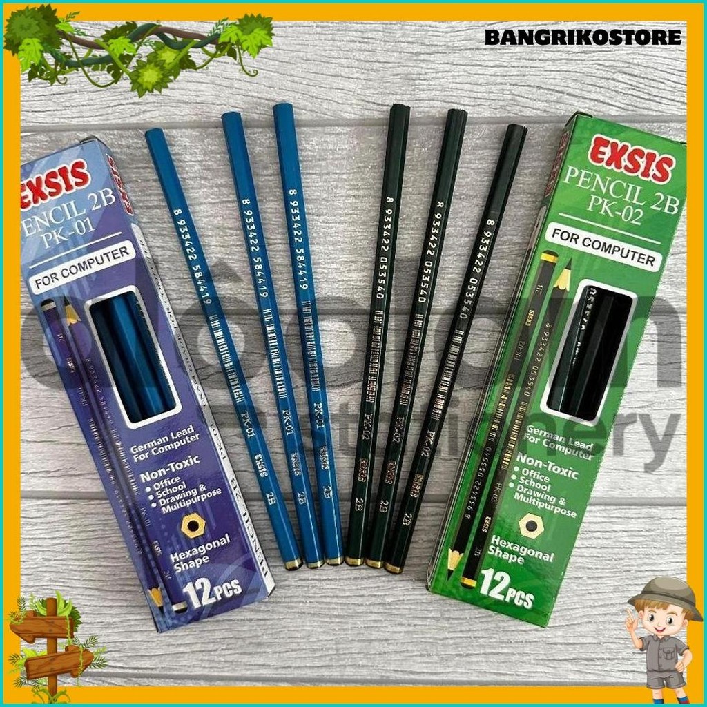 

Selusin (12 Pcs) Pensil 2B Exsis Bentuk Hexagonal Diskon