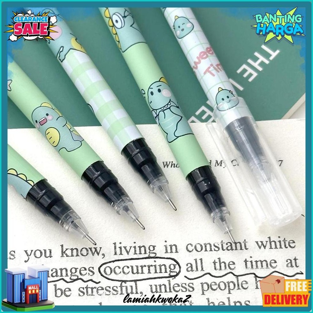 

1 Set 6Pcs Pulpen Gel Tip Runcing Motif Kartun Lucu / Pulpen Gel Karakter Kartun Lucu 0,5Mm Lg Diskon