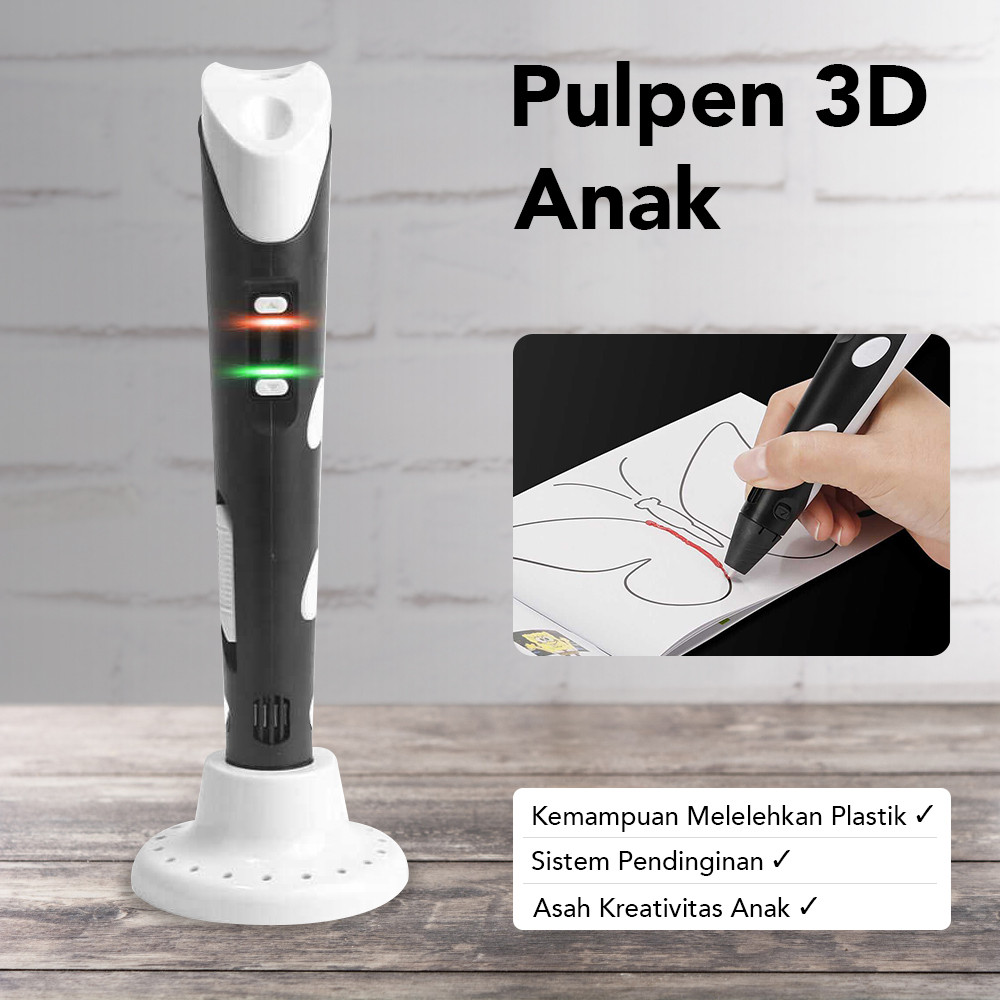 

ETIGREE Pulpen 3D Anak Printing Magic Drawing Filament EU Plug - P62-2 Original 99 Square