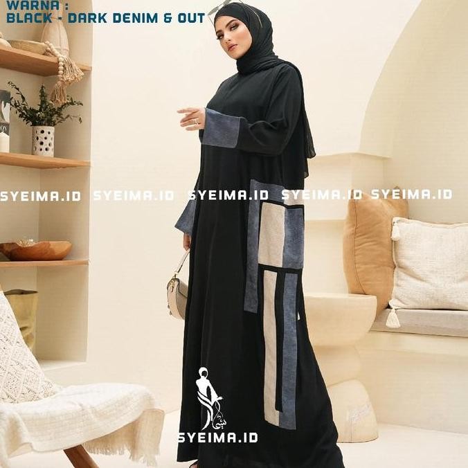 YARRA ABAYA EXCLUSIVE original brand lokal by SYEIMA.ID abaya hitam abaya premium abaya gamis umroh 