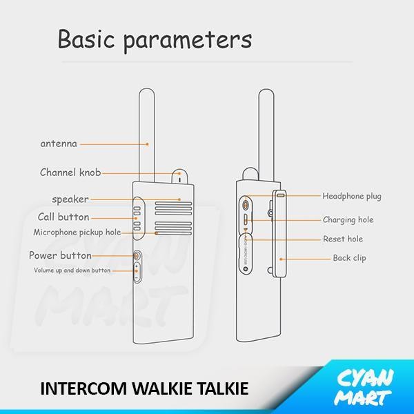 Xiaomi Ht Beebest Walkie Talkie Intercom Interphone Radio Original Original Dan Terpercaya