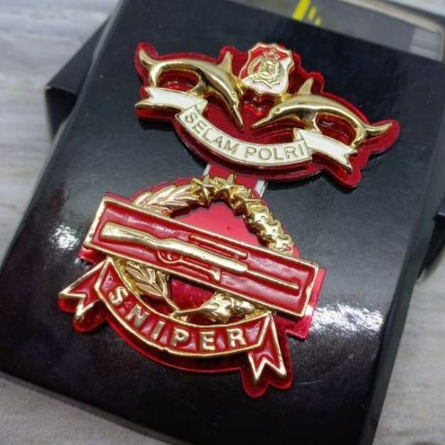 Brivet Pin Susun Selam Polri+Sniper Polri Kualitas Terbaik Harga Termurah