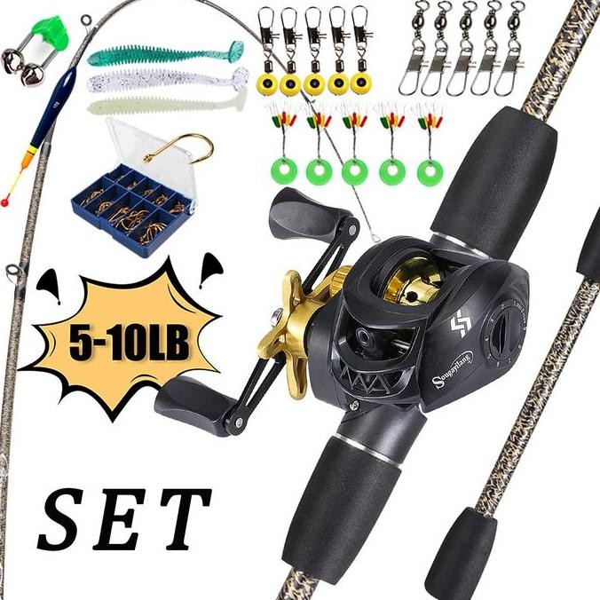 Sougayilang Baitcasting Set Joran 1.8M + Reel 7.2:1 Max Drag 10KG Termurah