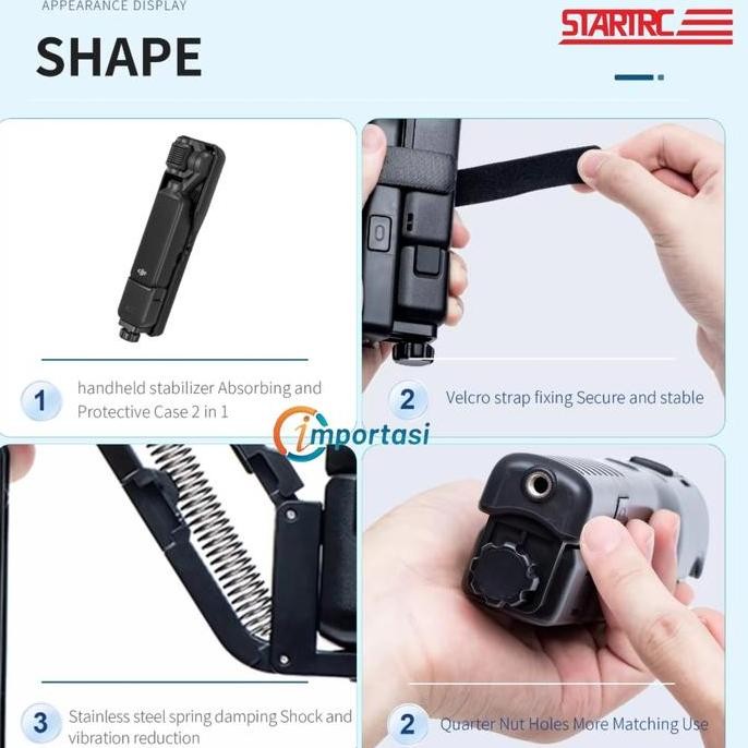 STARTRC Z-Axis Handle Stabilizer Bracket for DJI POCKET 3 Anti Shock Case Terlaris