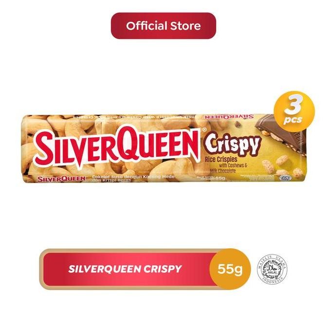 

SilverQueen Crispy Chocolate Bar 55g Isi 3pcs Coklat Batang Crunchy Termurah