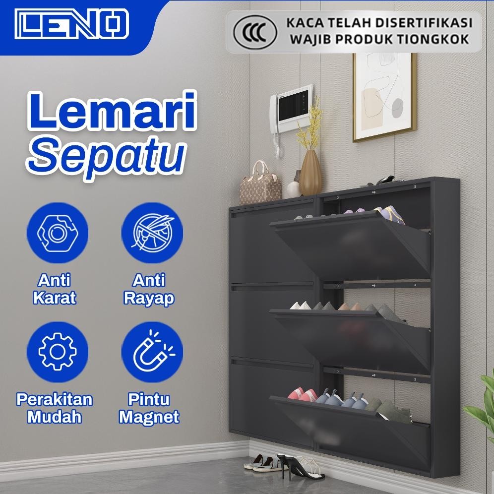 Rak Sepatu Besi Lemari Sepatu Susun Tertutup Rak Sepatu Besi Kuat Tebal Rak Sepatu Besi
