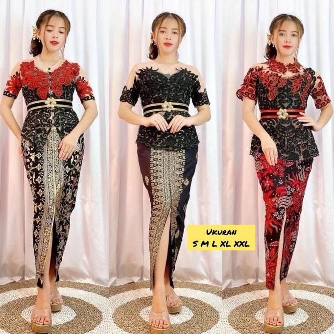 Rok Bali Prada Rok Span Batik Panjang Songket Katun Print Prada Ukir Bawahan Kebaya Modern Wisuda Ka
