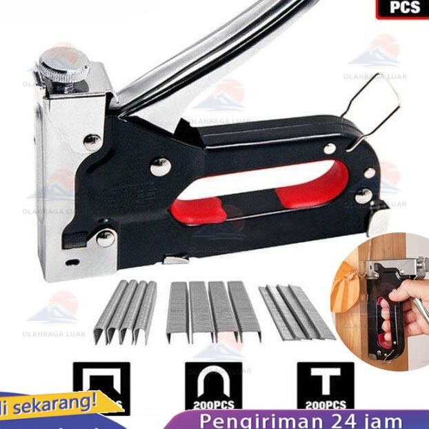 

Gratis 600 Paku 3 In 1 Stapler Gun 3 In 1 Kuku Staples Gun Taer Powerfull Stapler Furnitur Diy Pelapis Stapler Dekorasi Rumah Alat Pertukangan Multifungsi Stapler