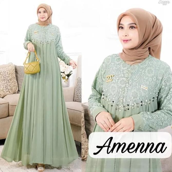 Baju Gamis Muslim Wanita syari Polos Dewasa Jubah Muslimah Maxi Dress