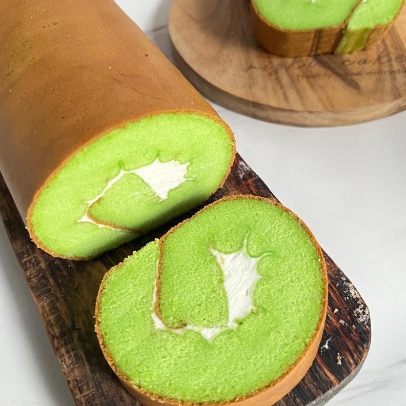 

250 Gr Pemium Pandan Swiss Roll Cake Premix Bye Rizkycake
