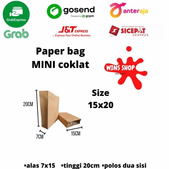 (Expert) paper bag polos mini coklat