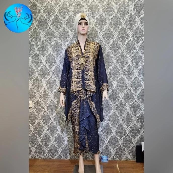 Setrok Batik Pesta Jupri / Set Batik Viscose Silk / Setelan Baju Batik