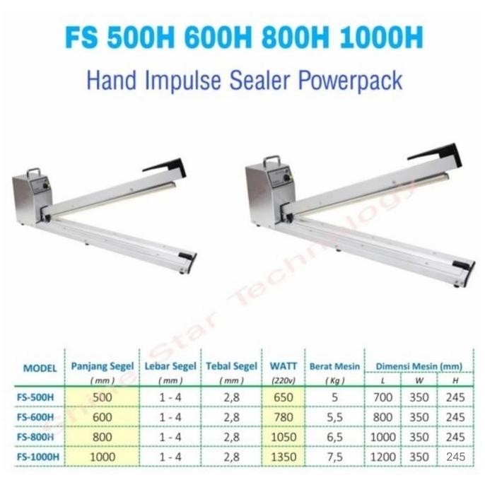 BEBAS ONGKIR - Hand Impulse Sealer Series Powerpack FS-500H FS-600H FS-800H FS-1000H