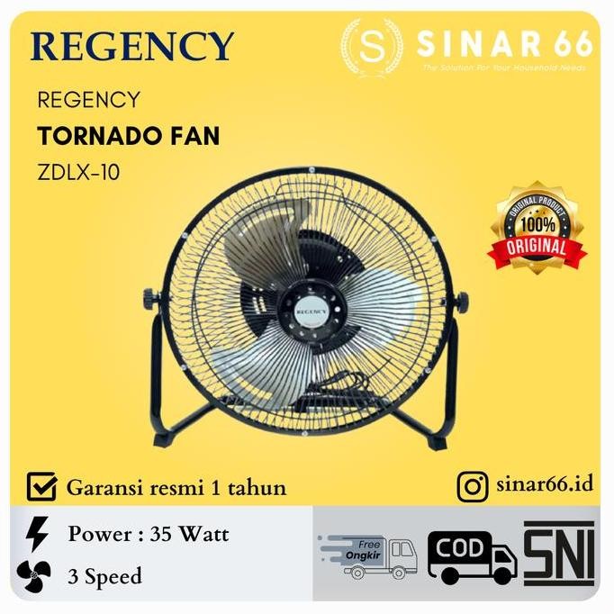 SIAP KIRIM REGENCY TORNADO FAN KIPAS DUDUK BESAR 10 INCH - KIPAS ANGIN MEJA