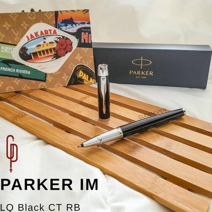 

tersedia pulpen parker im lq black ct roller ball | klip silver elegan stationery