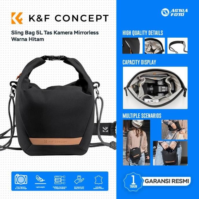 tersedia knf concept sling bag 5l tas kamera mirrorless kamera bag k&f concept
