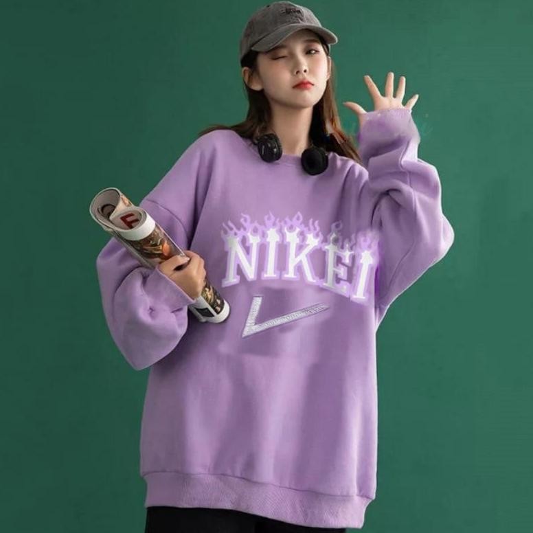 Berkualitas FIRE NIKEI BORDIR SWEATER OBLONG CREWNECK BABYTERRY MOTIF API 
