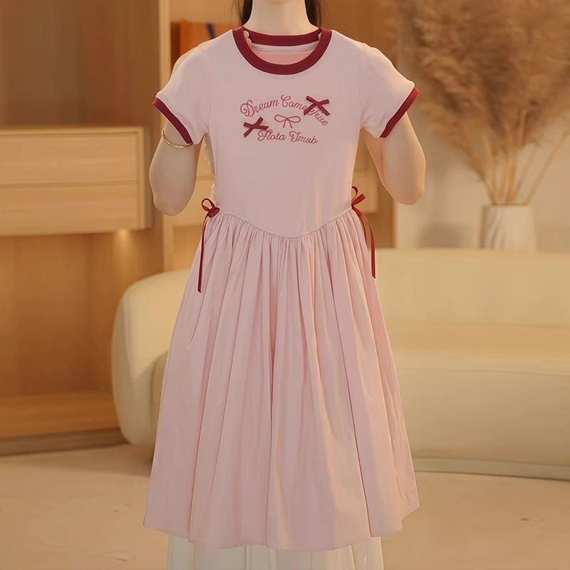 Gaun Musim Panas untuk Gadis2025Gaun musim panas baru yang stylish untuk anak-anak, gaun putri super