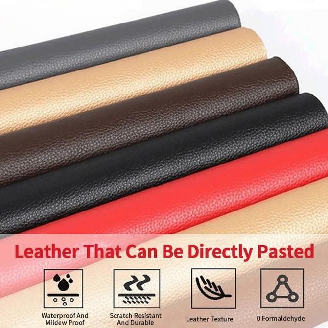 Stiker Kulit Sintetis Tambal Sofa Kursi Jok Mobil Jok Motor Waterproof
