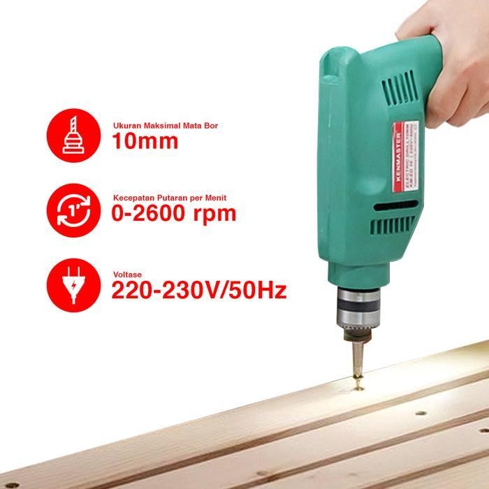 Kenmaster Electric Drill 10Mm/Bor Listrik Original Dan Terpercaya