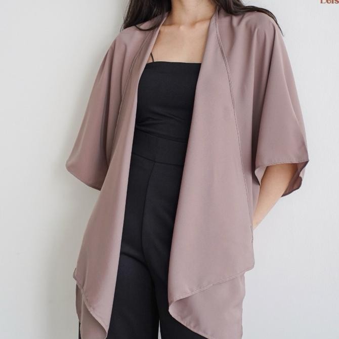 Lyanna Sora Outer Outer Wanita Oversize Polos Korean Style Batwing