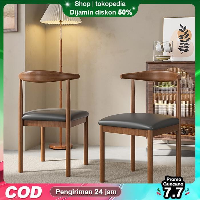 [Ak]Kursi Makan Kayu Kursi Kantor Kursi Belajar Kursi Kafe Kursi Luar Ruangan Kursi Bar Kursi Tanduk