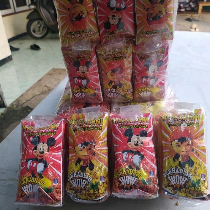 

Makaroni @40 pcs - Cemilan Makaroni Kemasan Karakter rasa Original dan Pedas Daun Jeruk Snack Food - Makanan cemilan berhadiah SG'