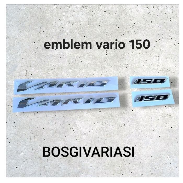 Emblem Vario 150 Timbul Chrome / Emblem Logo Vario / Emblem Timbul 3D Vario 150 / Emblem Honda Vario