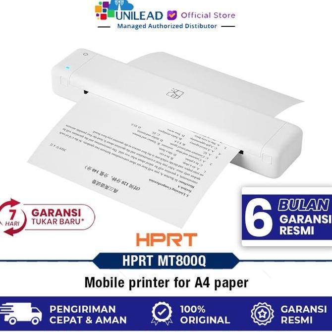 PORTABLE THERMAL PRINTER HPRT MT 800 ORIGINAL/ PRINTER A4 BLUETOOTH ORIGINAL DAN TERPERCAYA