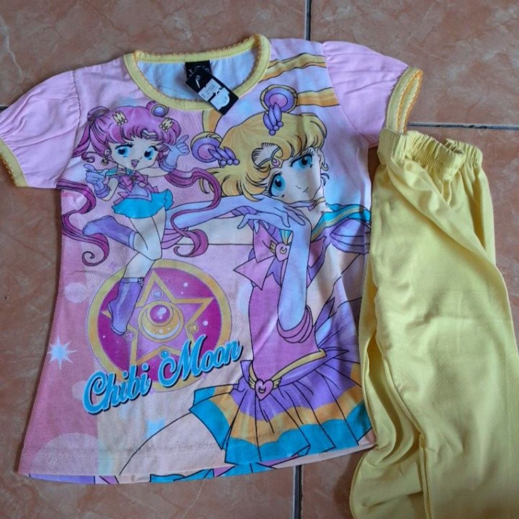 setelan kaos anak sailor moon
