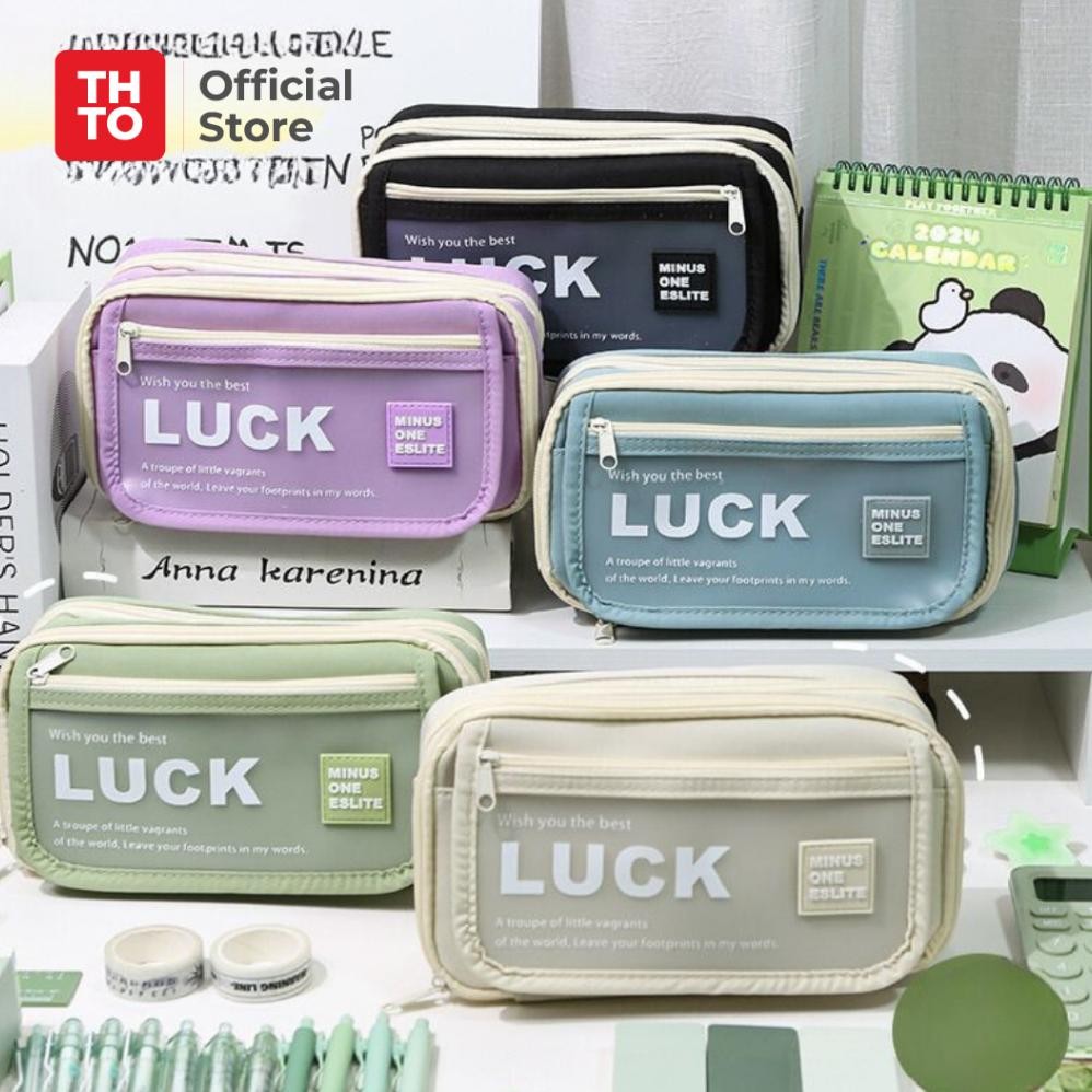 

THTO Tas Tempat Pensil Case Pouch Anak Sekolah Frost Transparan Kapasitas Besar A151