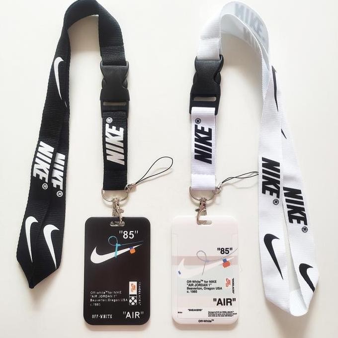 

Sale Id Card Holder Name Tag Lanyard / Kalung Kartu Black White Nike Aj