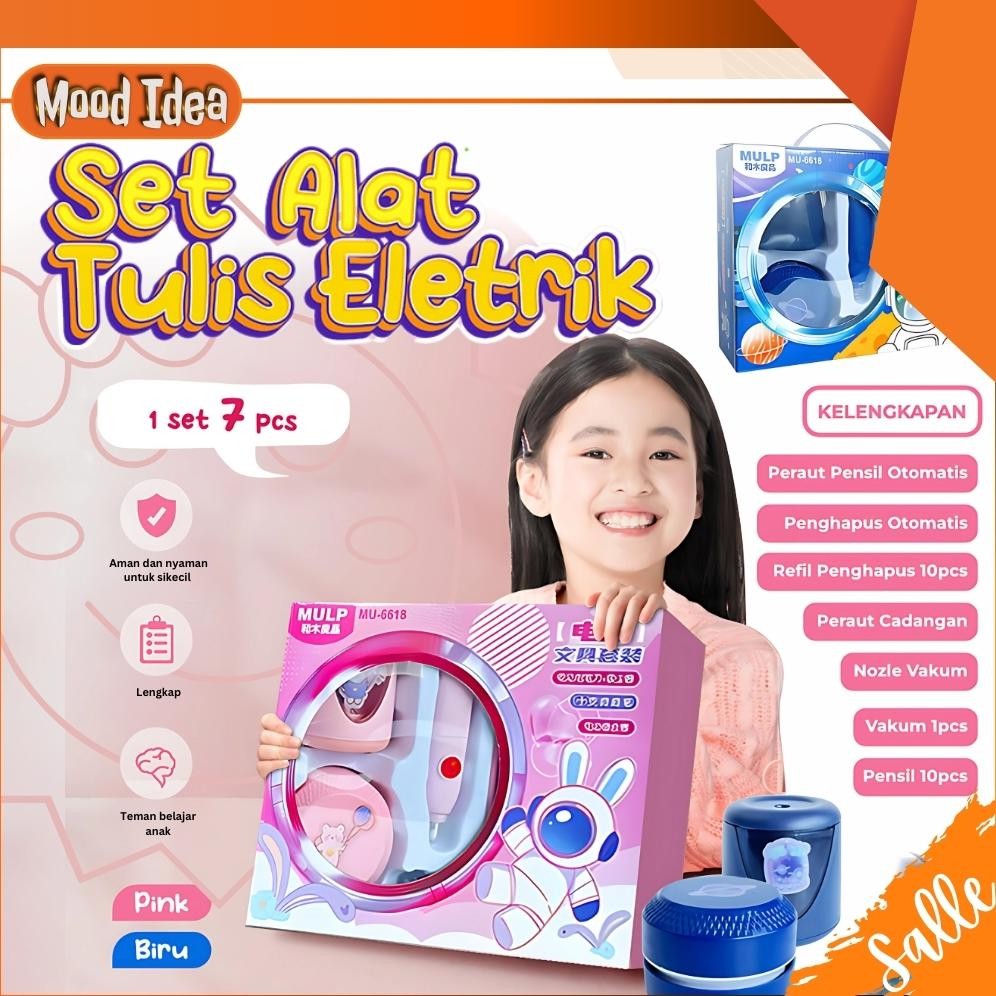 

Set Alat Tulis Sekolah Elektrik Rautan Penghapus Vacum / Electric Stationery