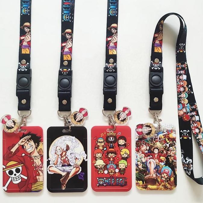 

Sale Id Card Holder Name Tag Lanyard / Kalung Wadah Kartu Anime One Piece 2