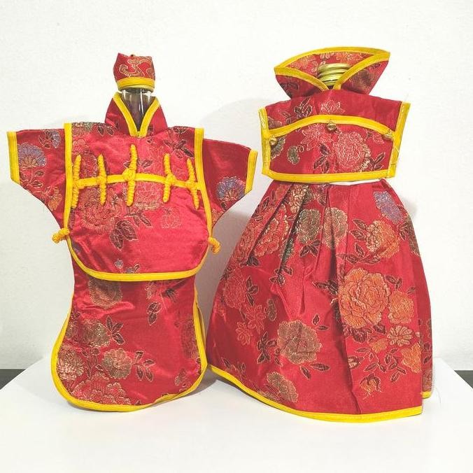 aksesoris sangjit/wedding/baju botol/baju wine/sarung botol/wine