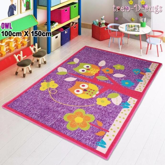 Tren-D-rugs Karpet permadani anak karakter bulu anti slip murah NMs