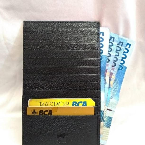 

Sale Dompet Kartu Panjang Card Holder Model Slim Kulit Hitam Pria