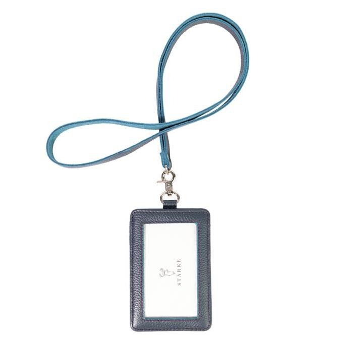 

Sale Starke Leather Lanyard Kulit Asli Gantungan Kartu Nama Id Card Holder Gantungan Name Tag Hustle Hog Navy Textured