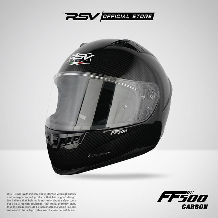 Helm Rsv Ff500 Carbon Glossy Single Visor - Full Face