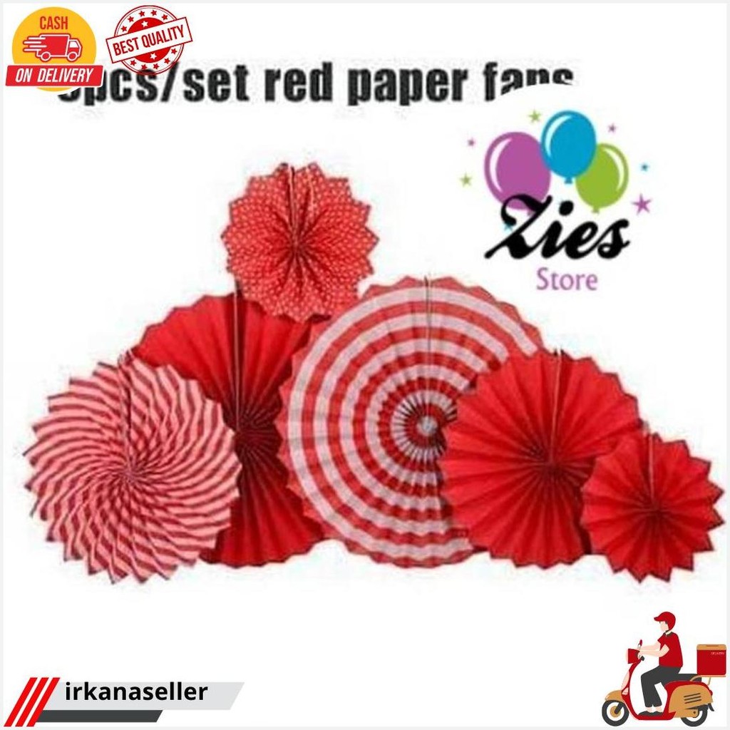 

Paper Fan Merah Set / Paperfan Red Set Termurah Banget
