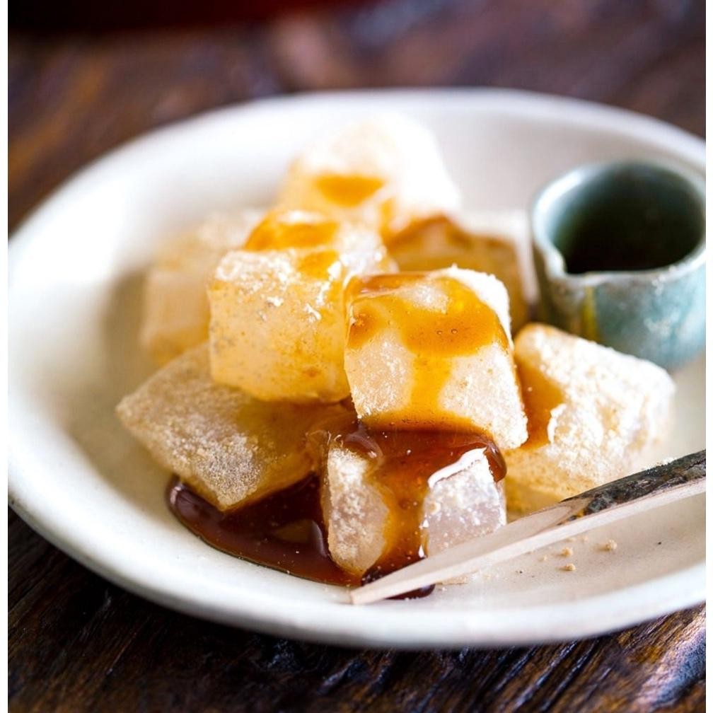 

Promoo!! Warabi Mochi Peanuts Milk 100g With Caramel Sauce - Mochi Jepang autentik