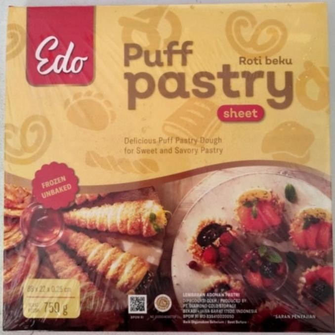 

Promoo!! Edo Puff Pastry Sheet 750gram - Gosend/Grab Only