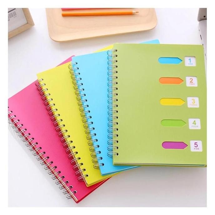 

Bos Notebook Spiral A5 90Lbr+Pembatas/Buku Spiral/Notepad/Diary/Ring