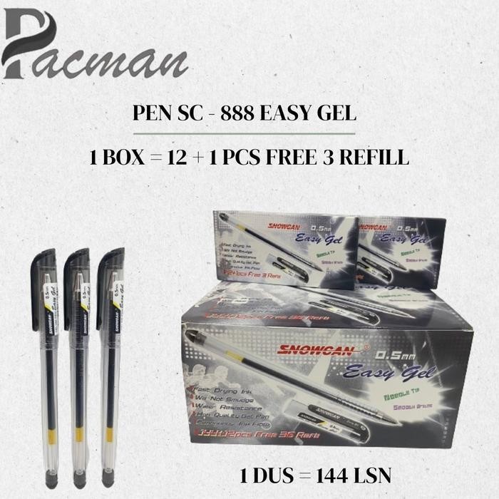 

Sp 1Lsn Pen Snowcan Easy Gel 888 Pen Gel Murah