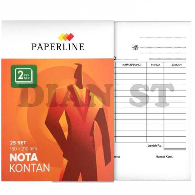 

Buku Nota Kontan Paperline Besar Rangkap 2 Ply - 10Pc