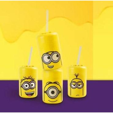 Tumbler Chatime X Minions / Stackable Cup Chatime Botol Minum Minion