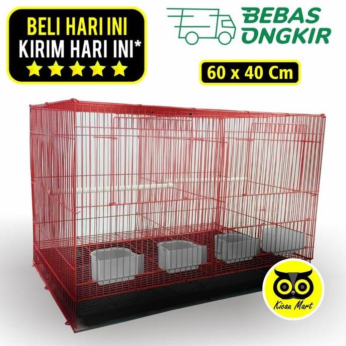 Buruan serbu] Sangkar umbaran kandang sekat size 60x40x42 sangkar kotak besi burung
