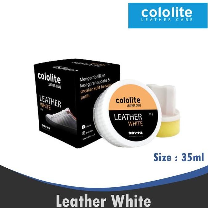 Produk Baru Cololite 0016 Semir Sepatu Putih - Leather White Cream Sneaker 35gr untuk Sepatu Putih