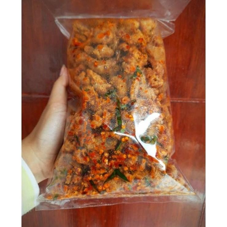

Kripik Kulit Ayam Crispy Gr Pedas Keripik Kulit