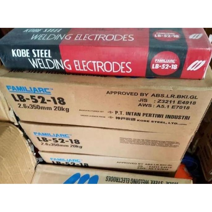 Kawat Las KOBE STEEL LB-52-18 Diameter 2,6mm - AWS E 7018